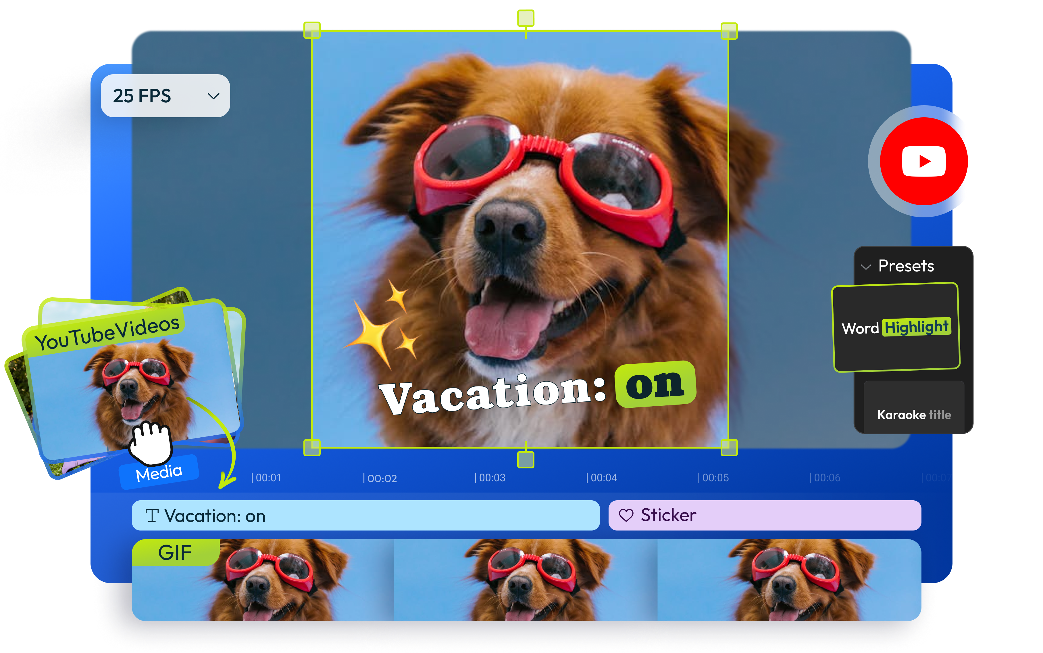 Crea GIFs de YouTube online y compártelos al instante