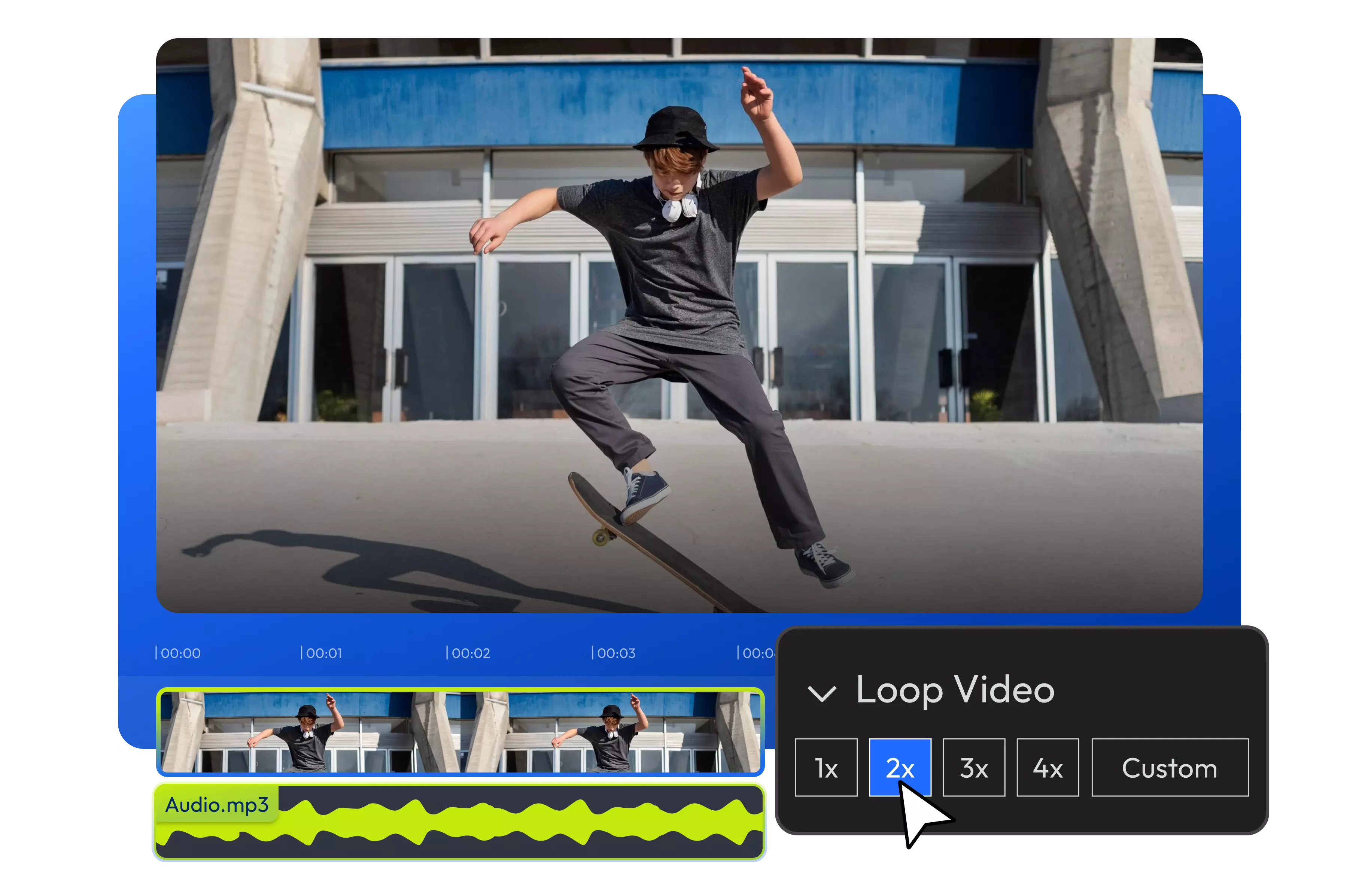 Video Loop online erstellen und Clips beliebig oft wiederholen