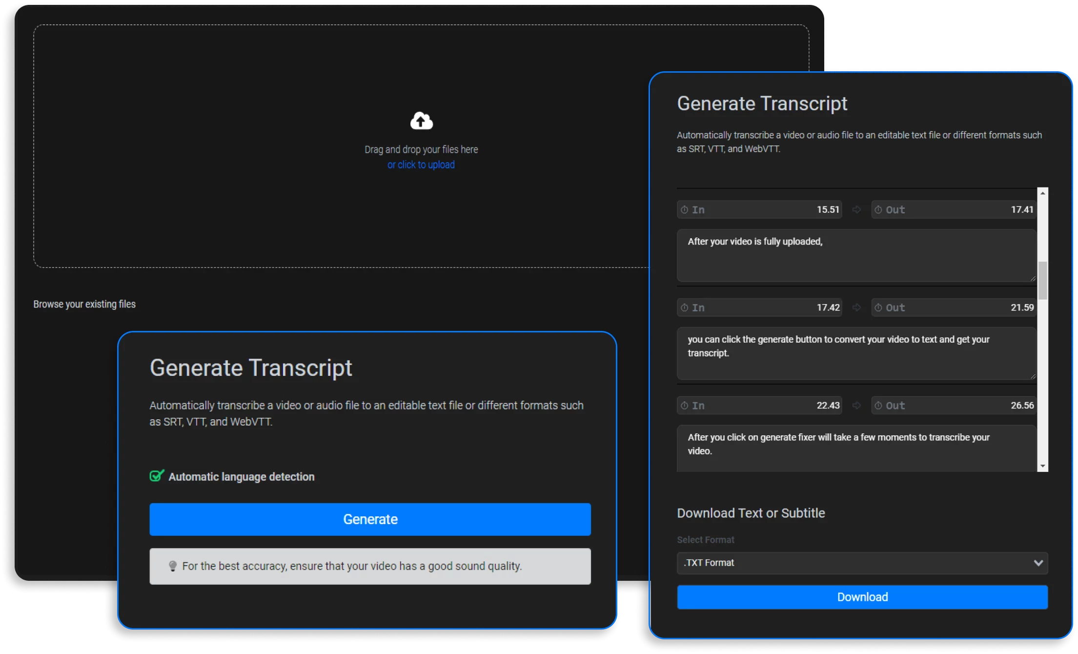 Trascrivere audio in testo