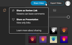 Flixier Share Video button