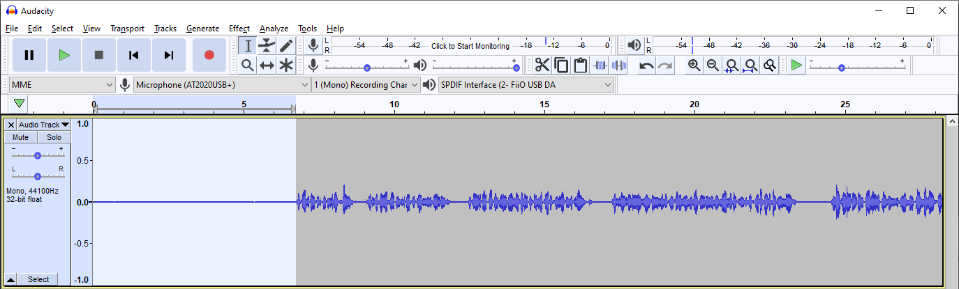 audacity settings for recording