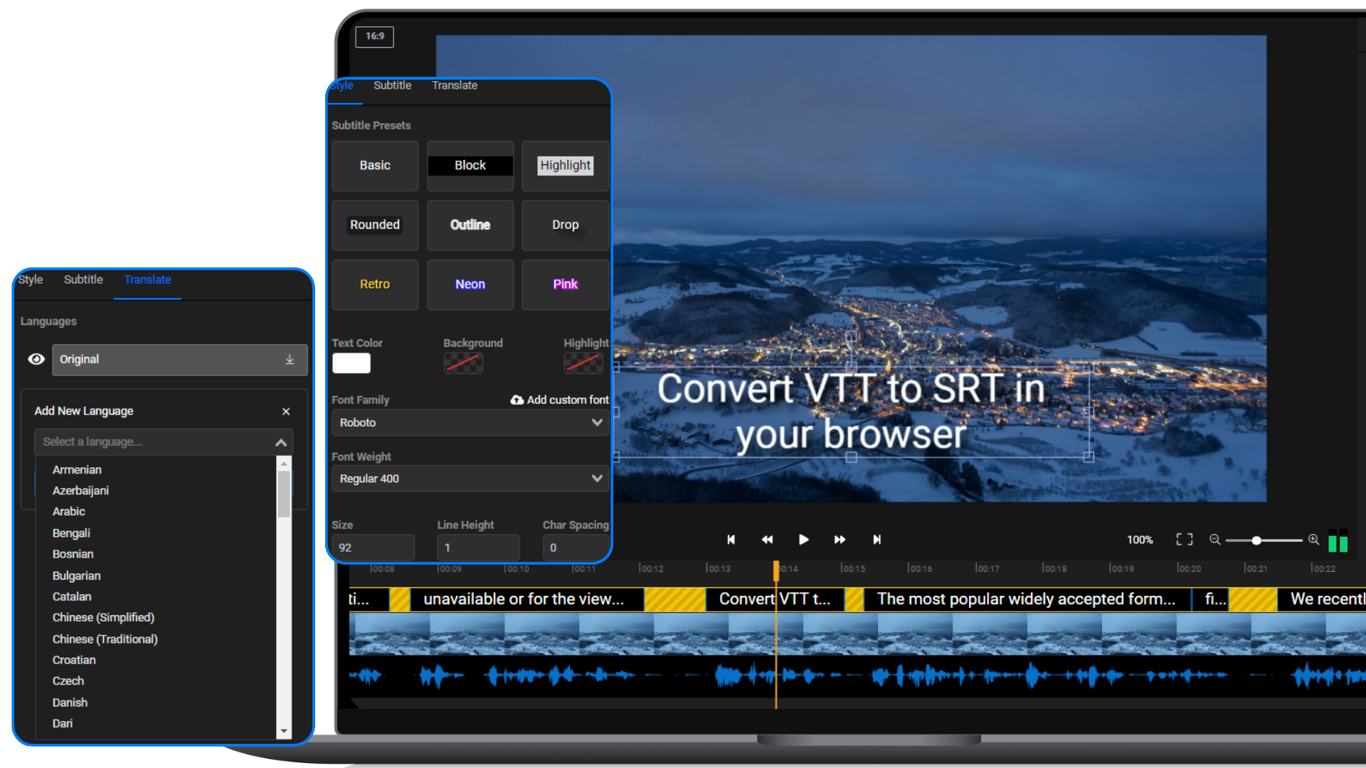Convert VTT to SRT Online VTT file converter Flixier