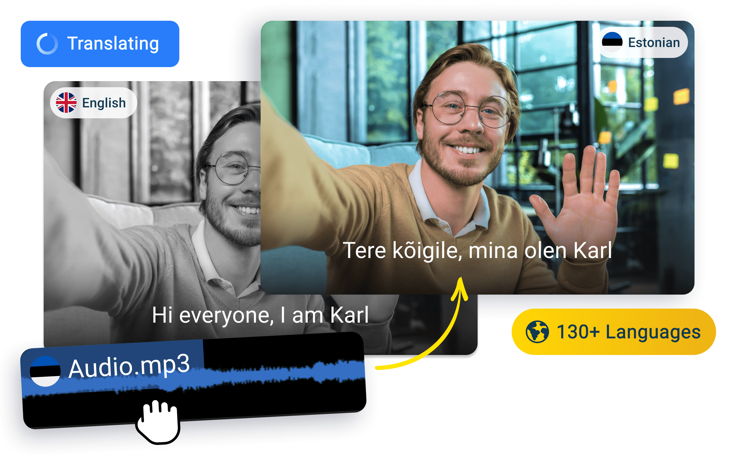 Translate English to Estonian Audio | Translate Audio Online - Flixier