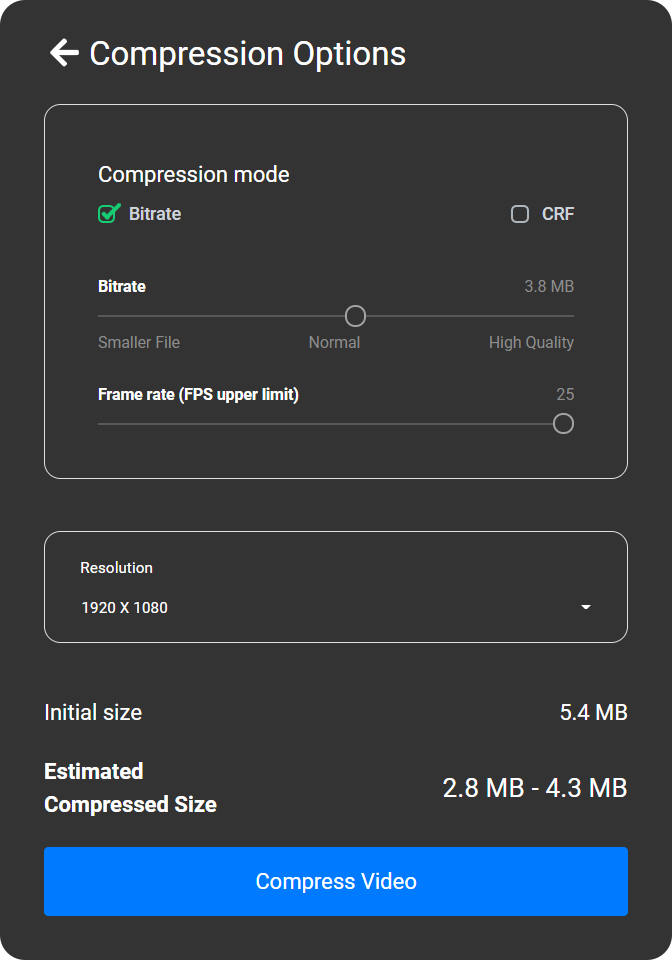 compressing videos online