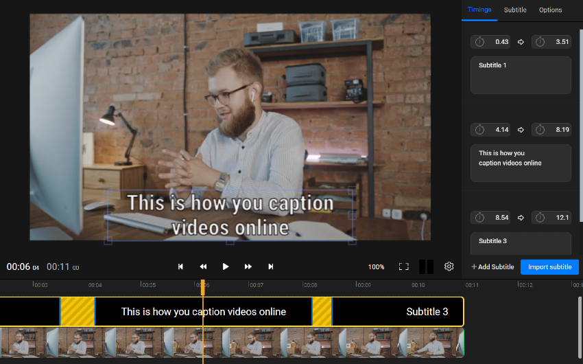 How to add captions to a video (Easy and Fast) - Flixier