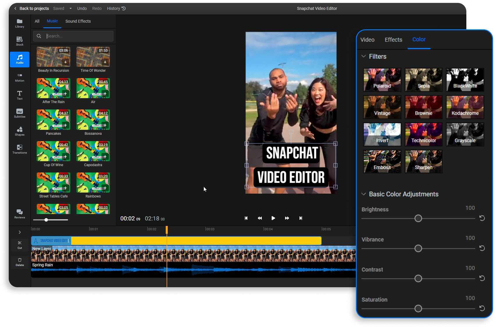 Make Snapchat Videos Online - Fast Snapchat Video Maker - Flixier