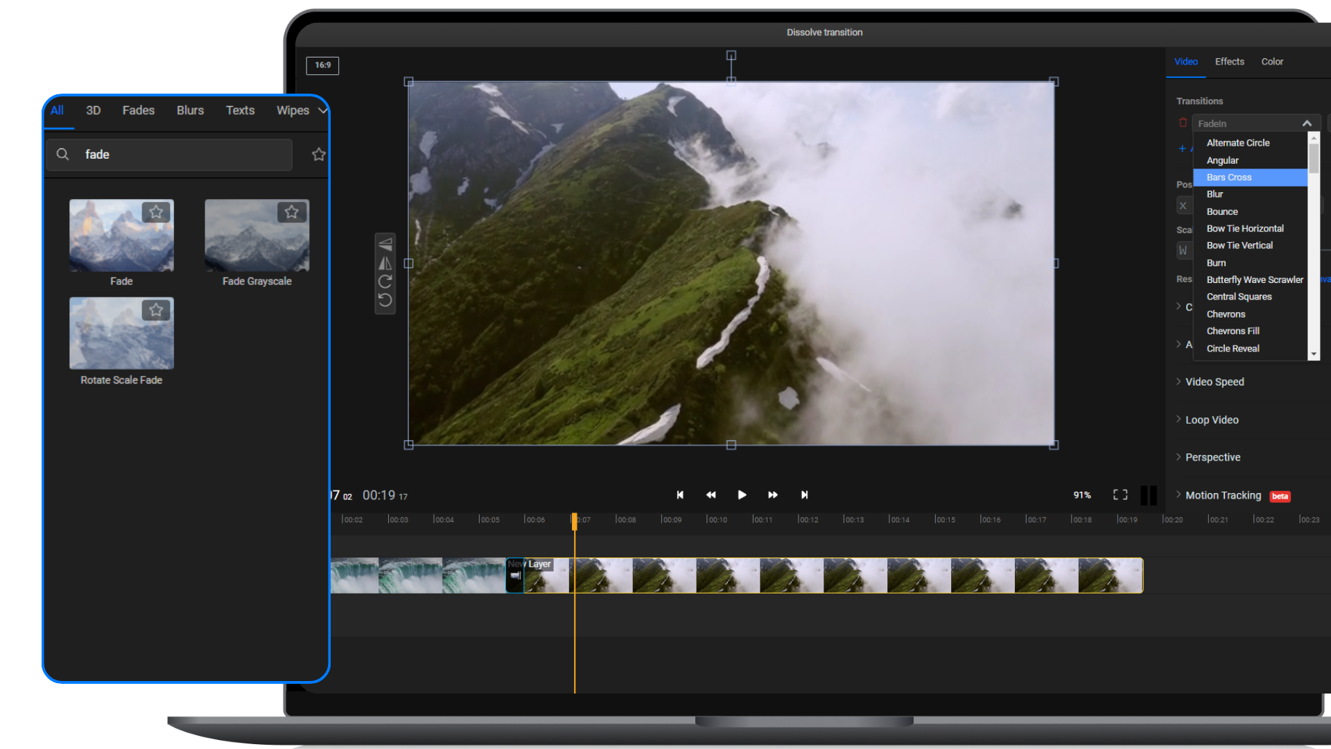 Create a Dissolve Transition with Our Online Video Editor - Flixier
