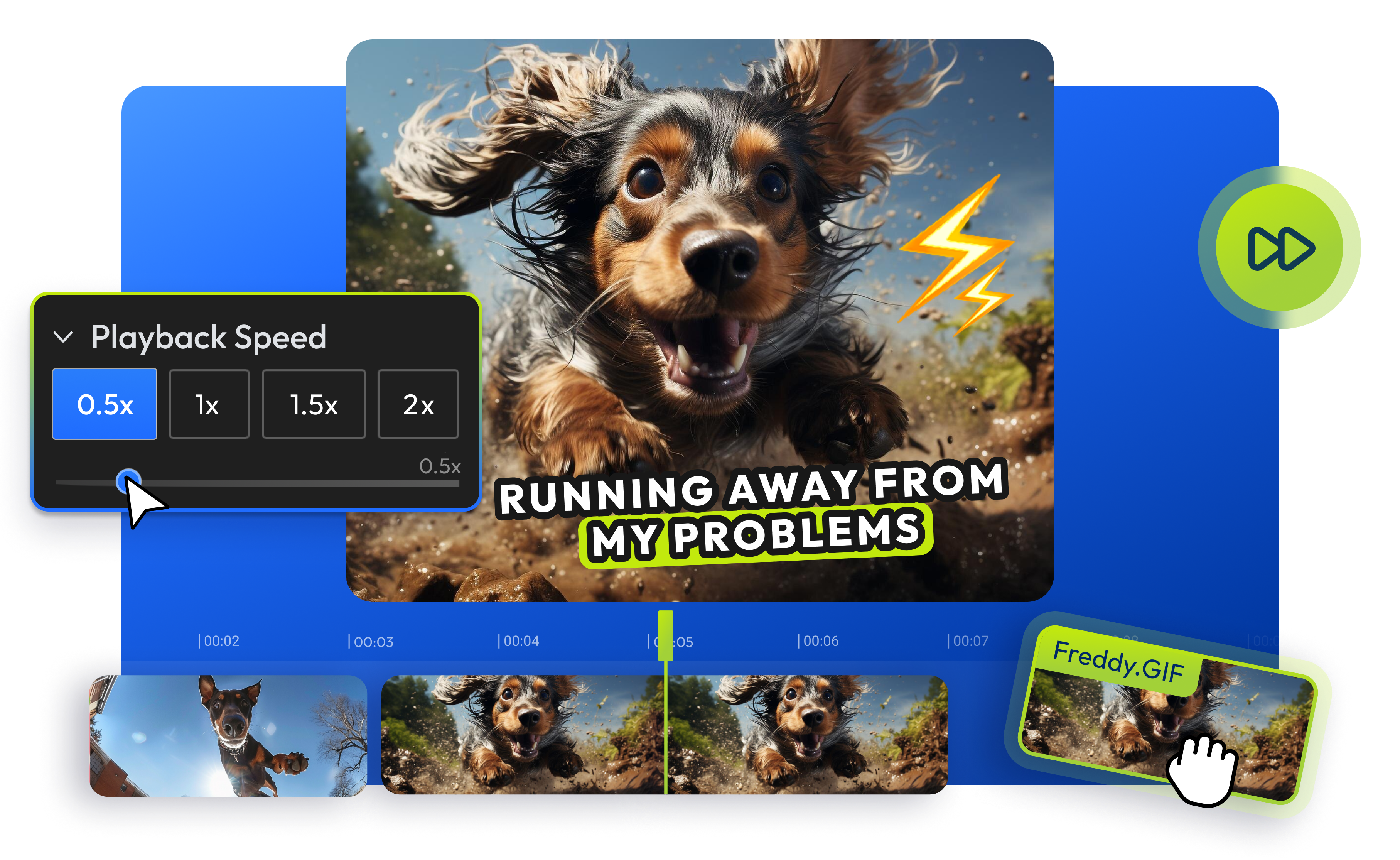 Modification Gif GIF Speed Changer | Change GIF Speed Online - Flixier