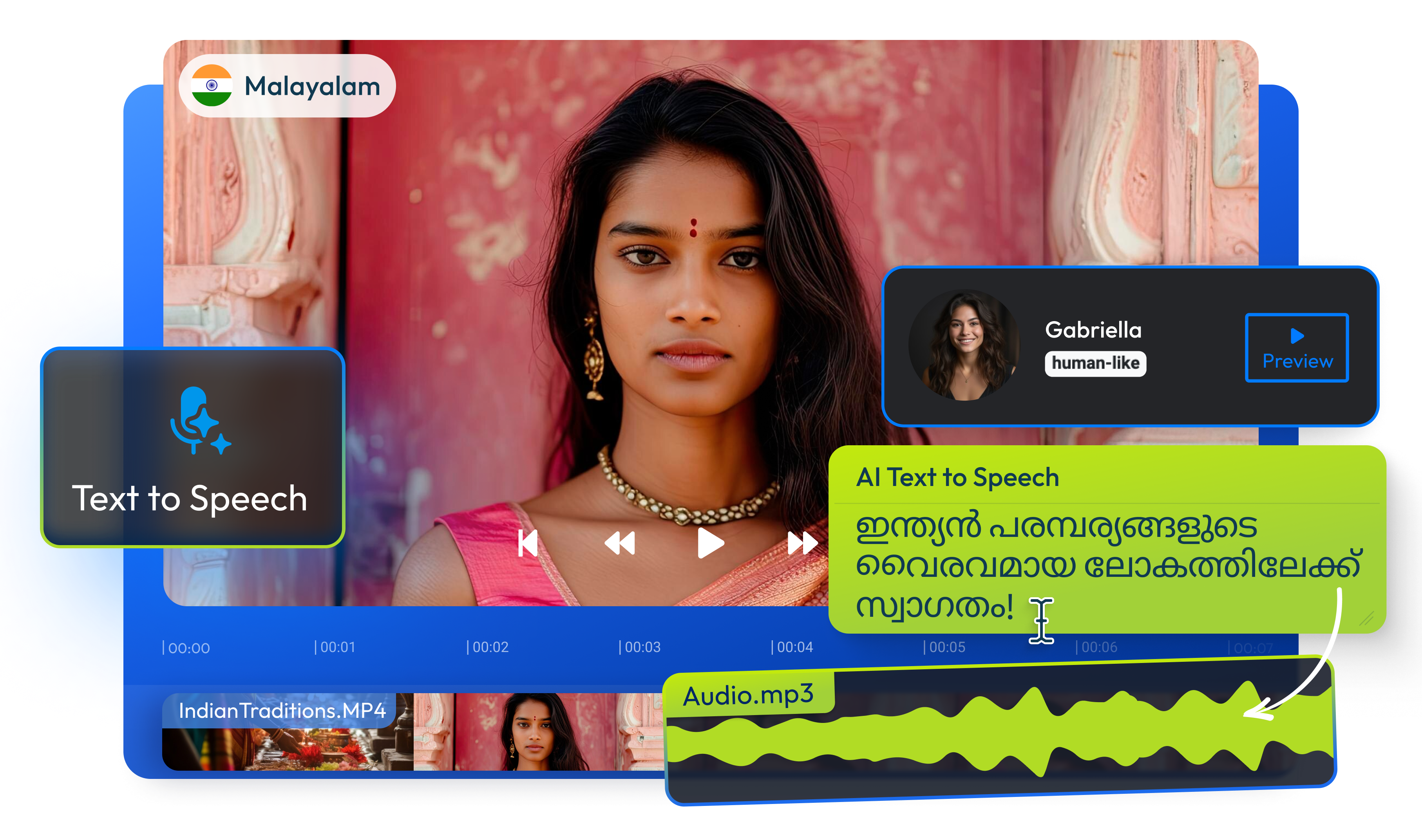 Malayalam Text to Speech | Create AI Voiceovers Easily - Flixier