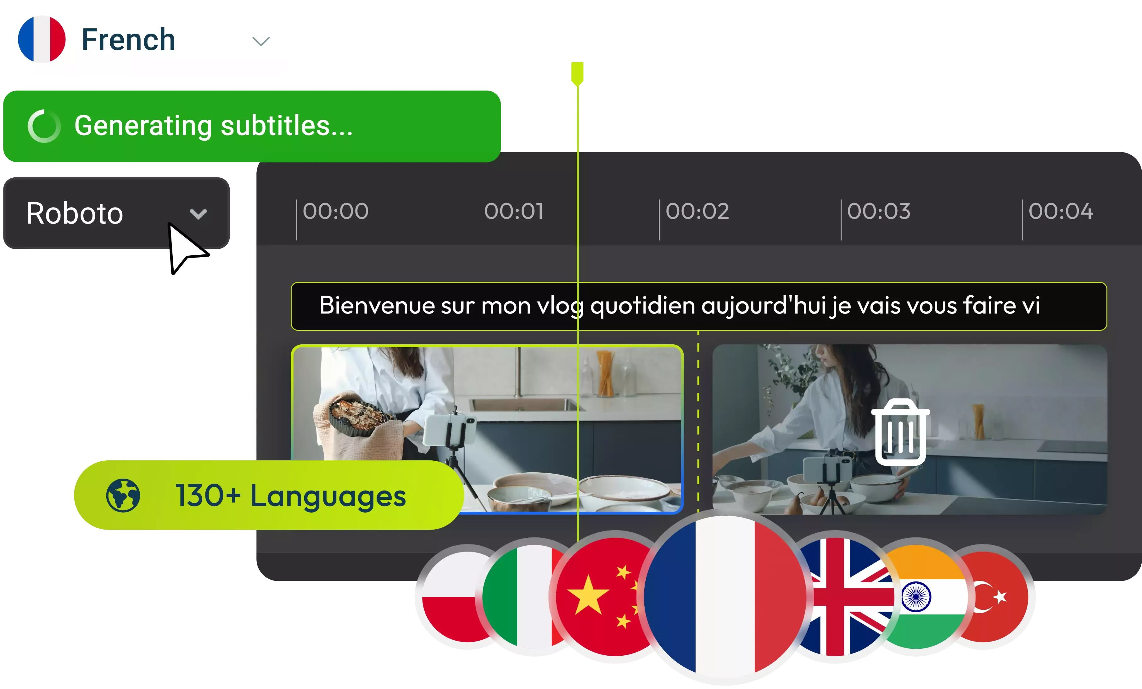Translate Subtitles to 130+ Languages