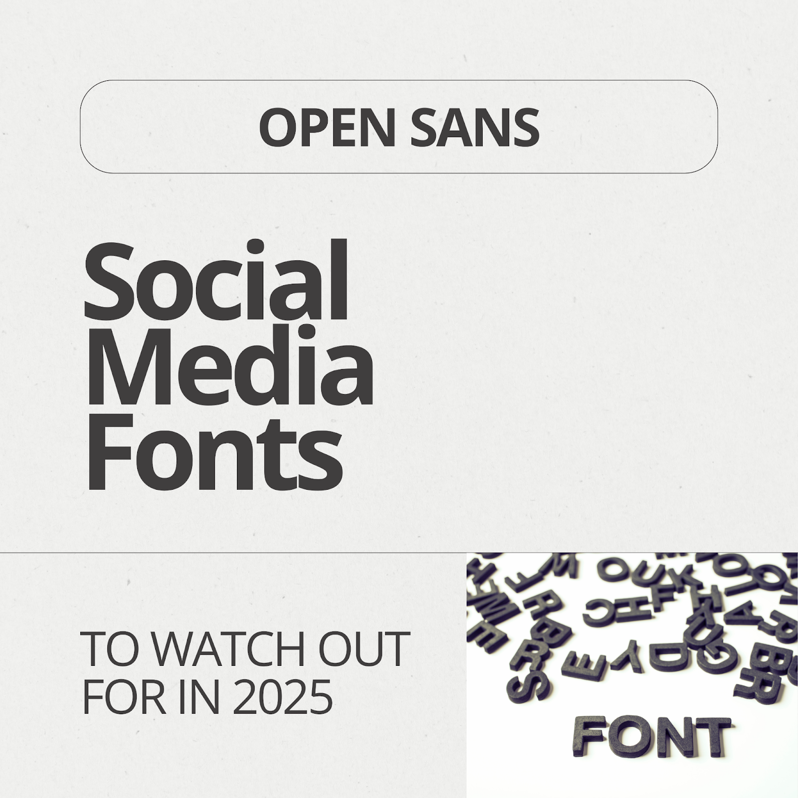 OPEN SANS font for social media