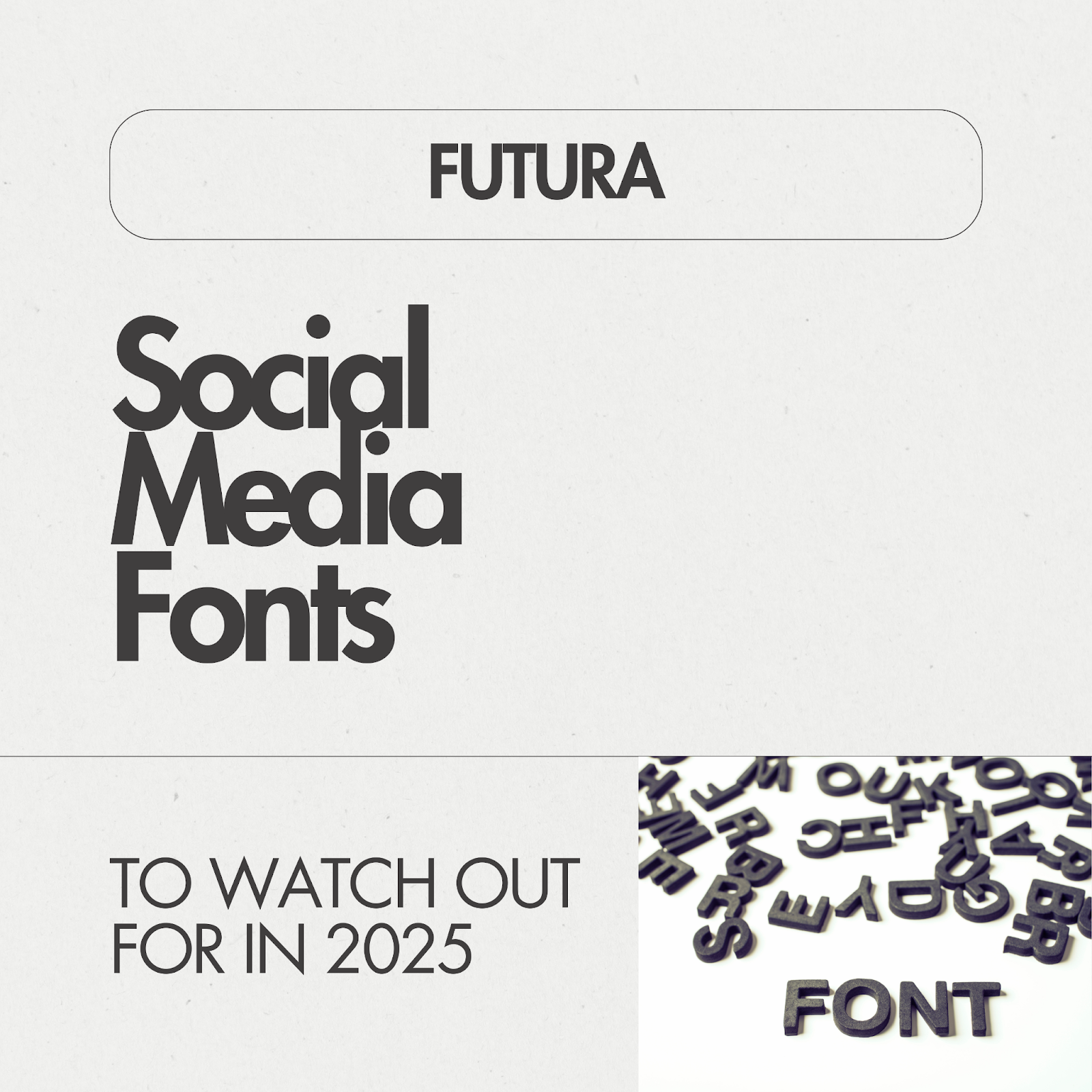 FUTURA font for social media