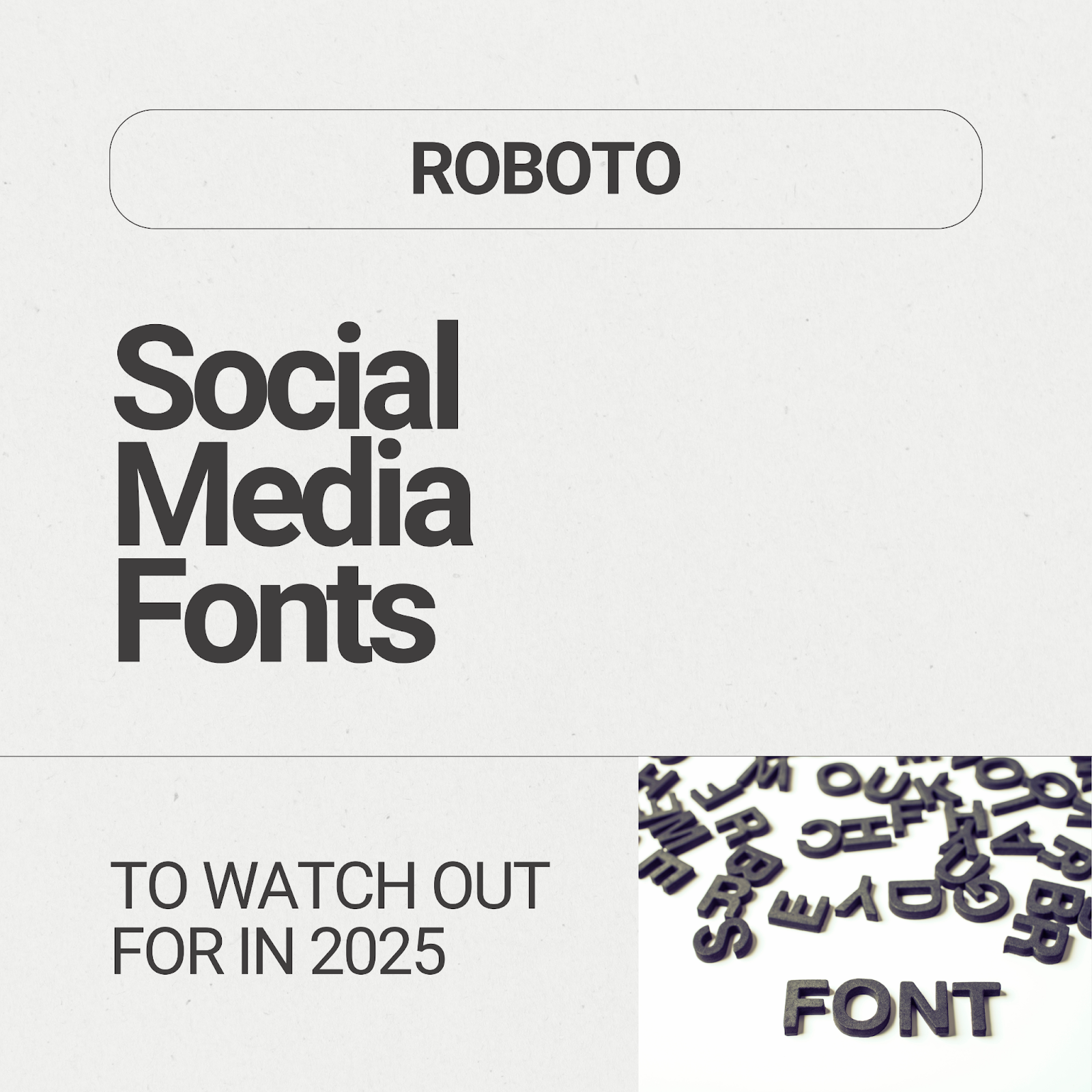 ROBOTO font for social media