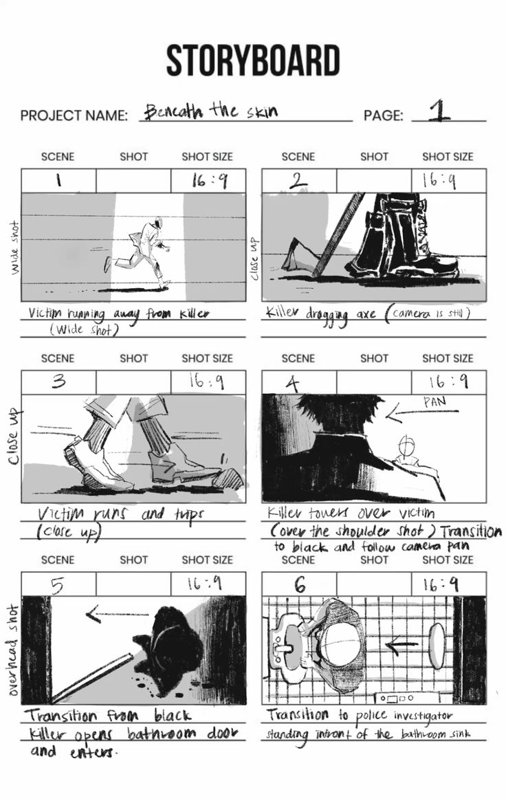 example of adding details to your storyboard 