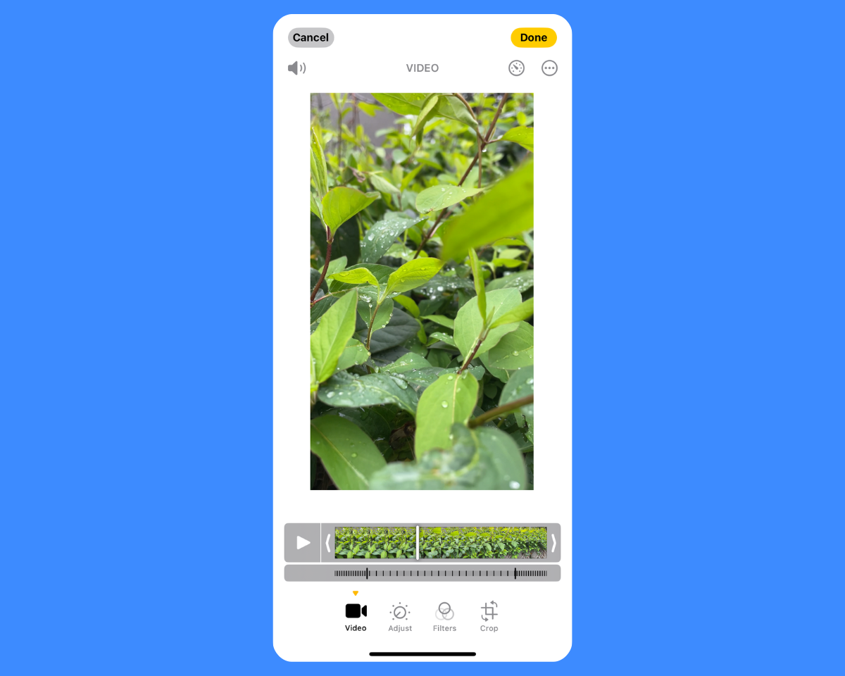 adjusting slow motion duration on iphone
