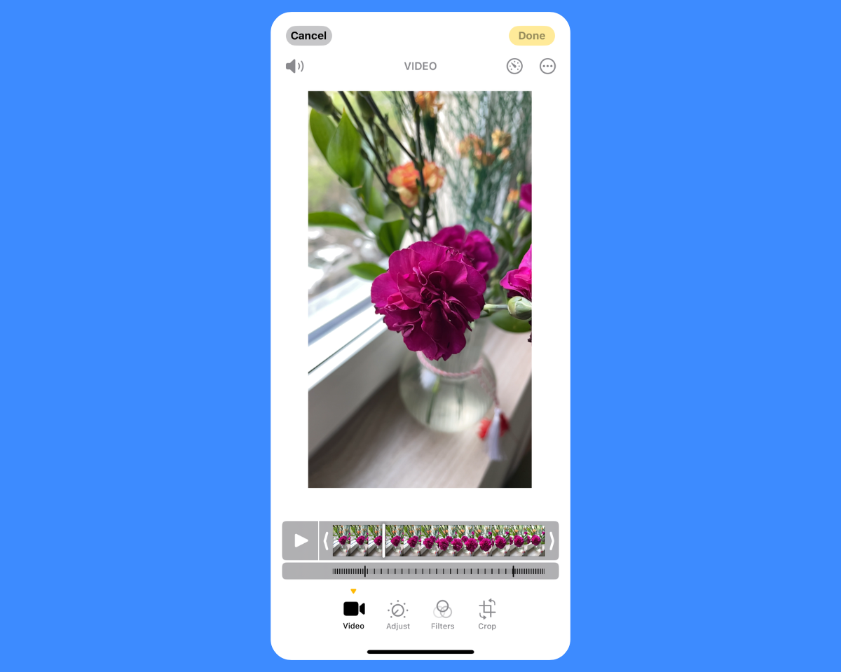adjusting slow motion duration on iphone