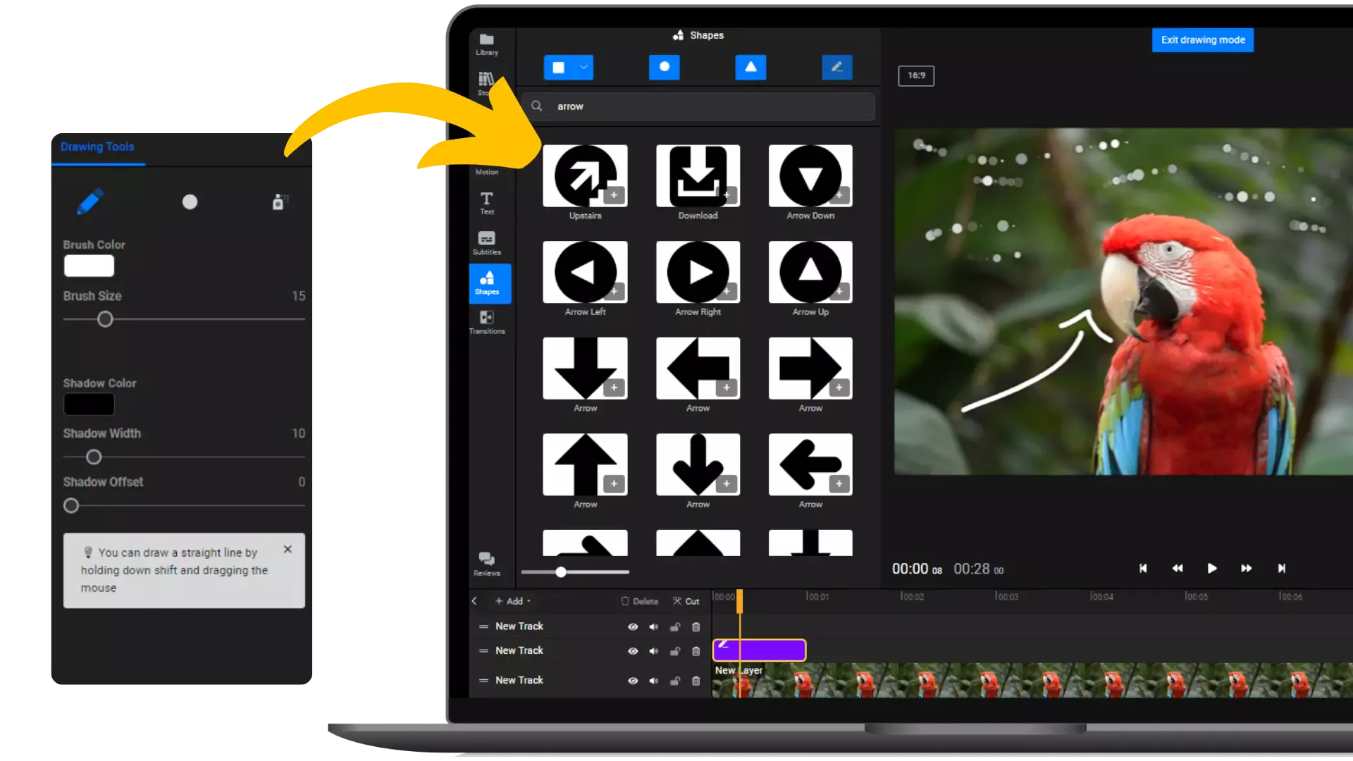 Draw on Video with Flixier