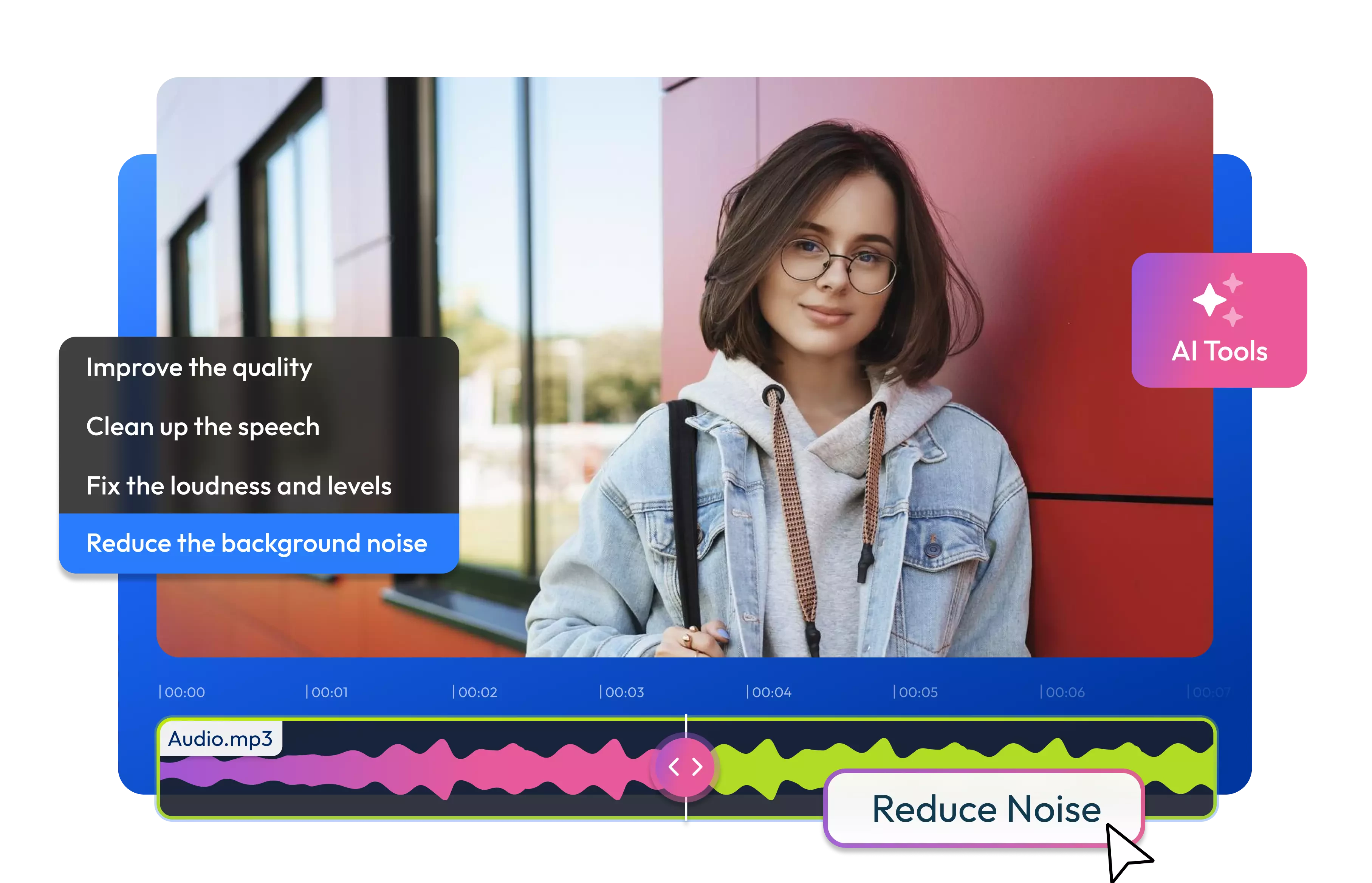 Eliminar Viento del Audio