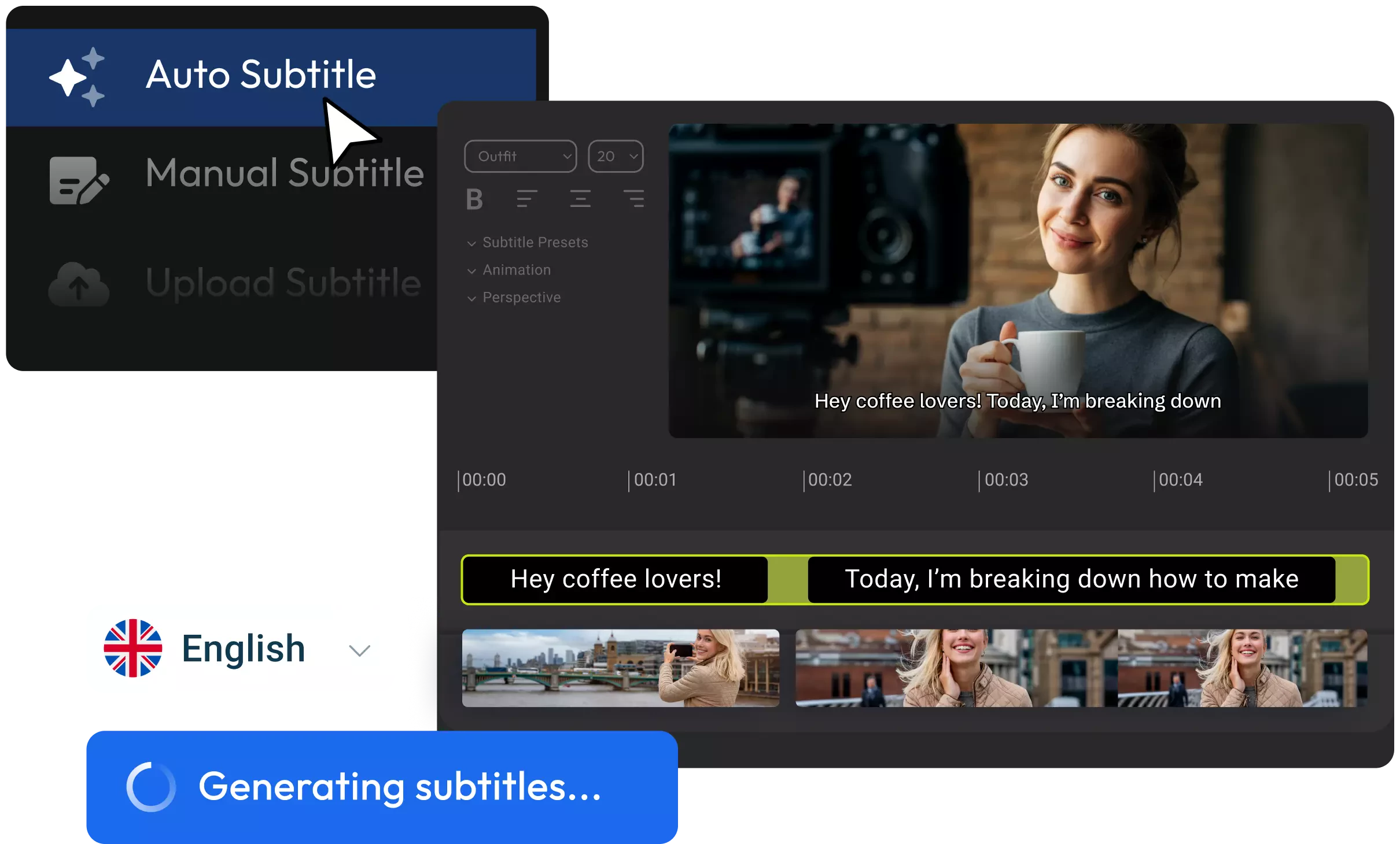 Genera subtítulos automáticamente