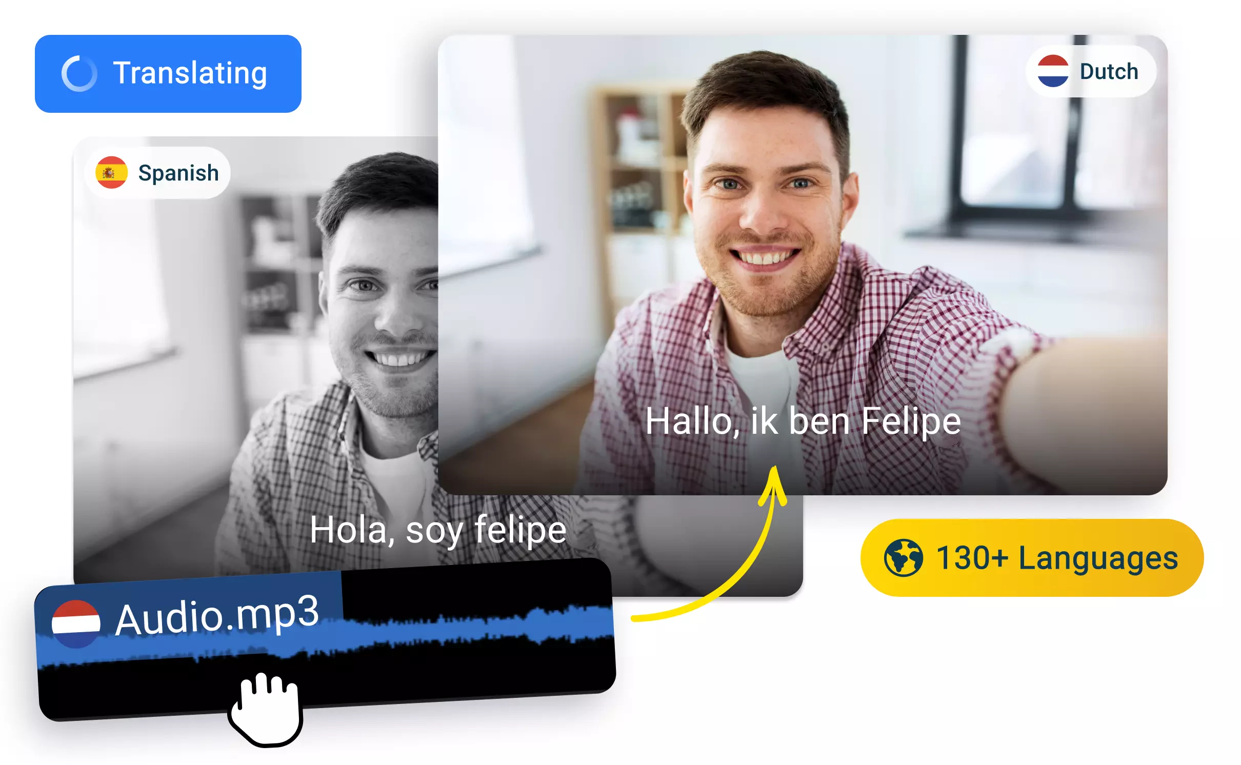 Traduce Audio de Español a Neerlandés Online con AI