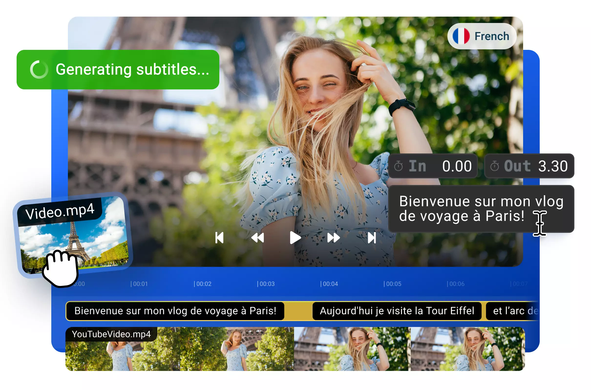 Transcribe discurso en francés a texto