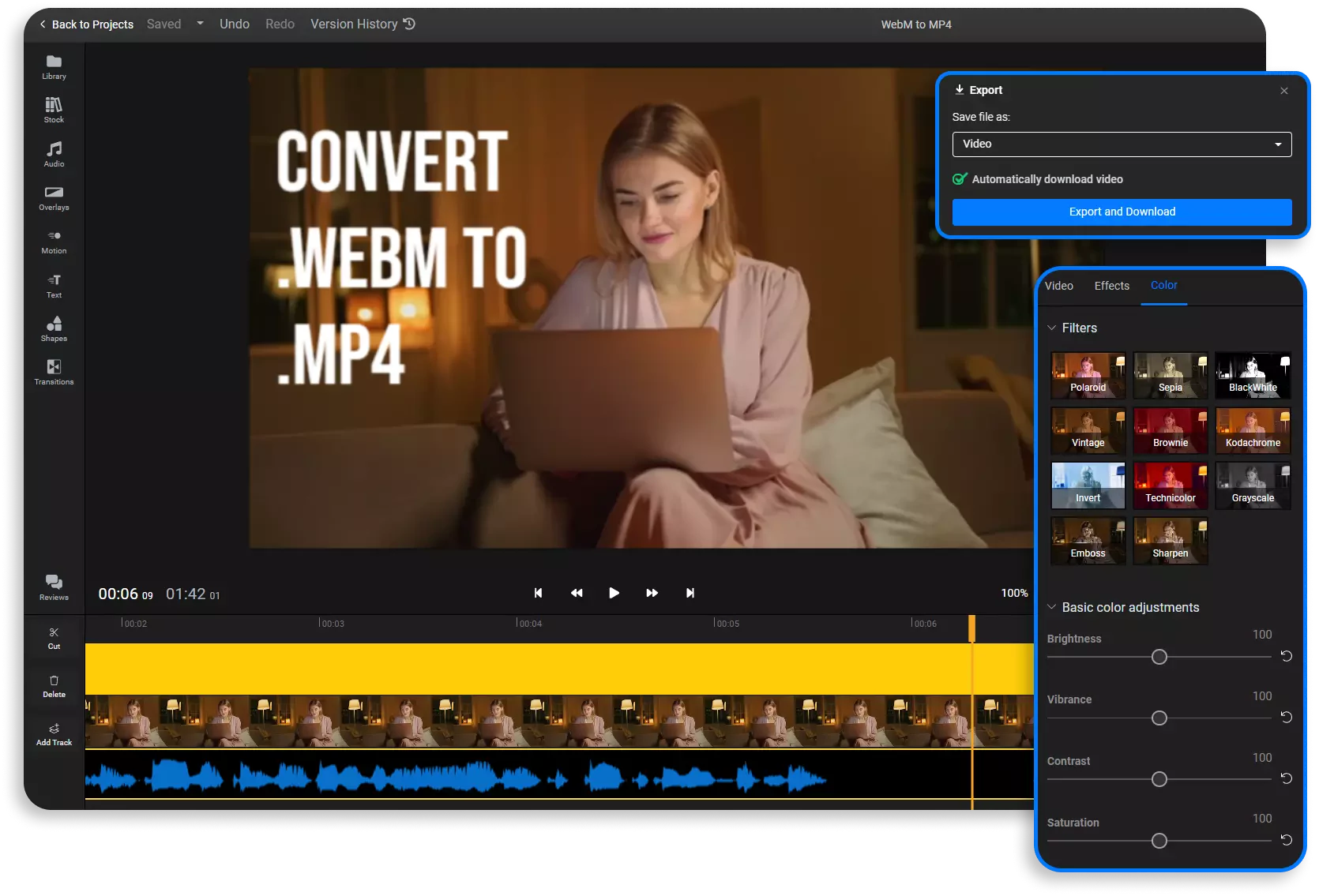 Convert WebM to MP4