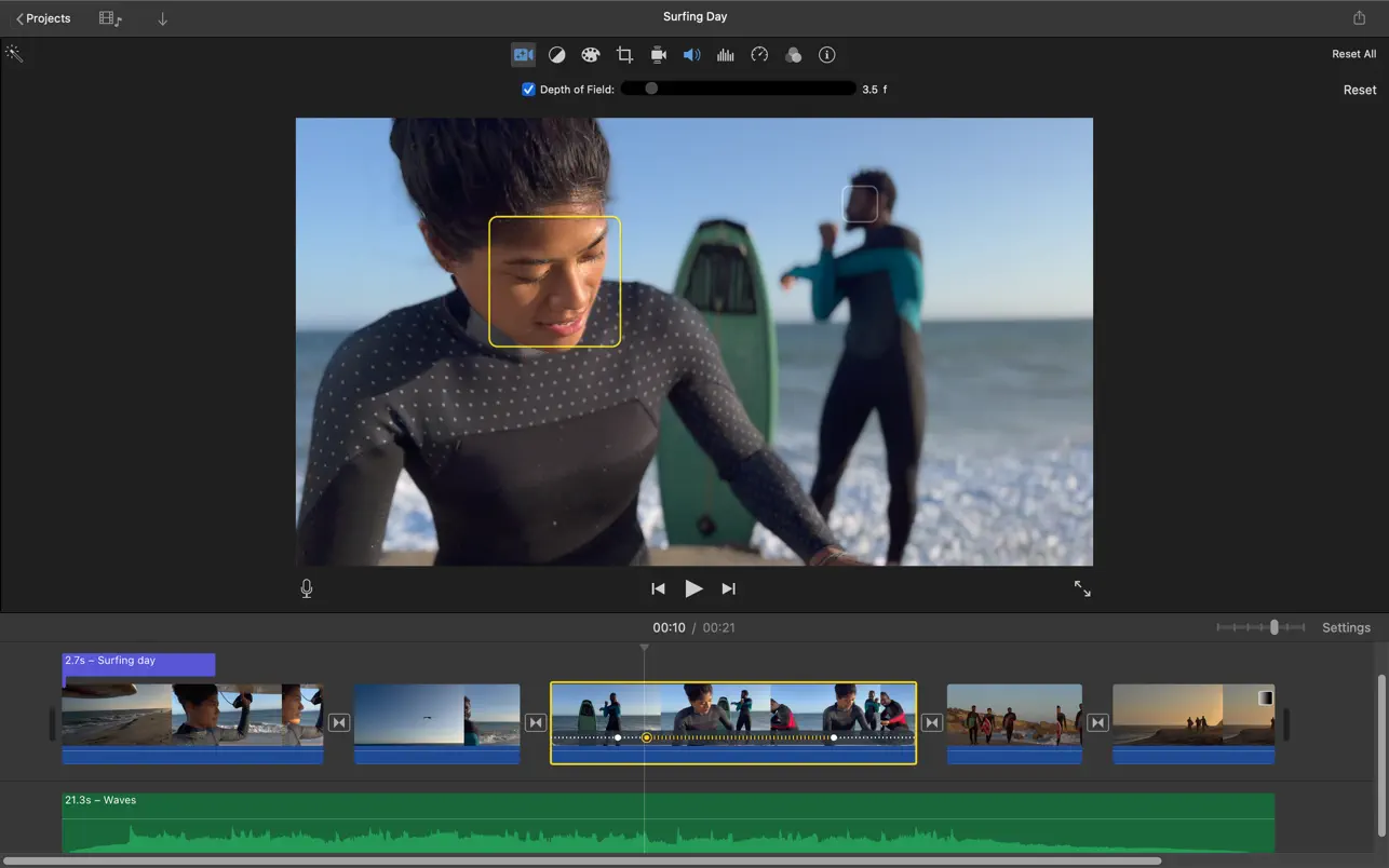 imovie for mac dashboard