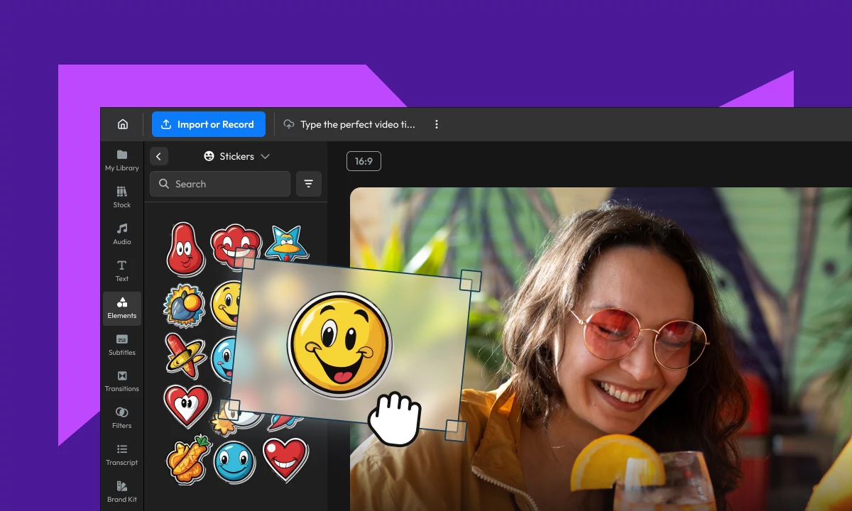Add Stickers to Video Online