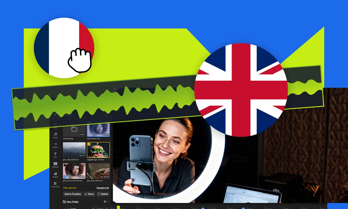 Translate French to English Audio