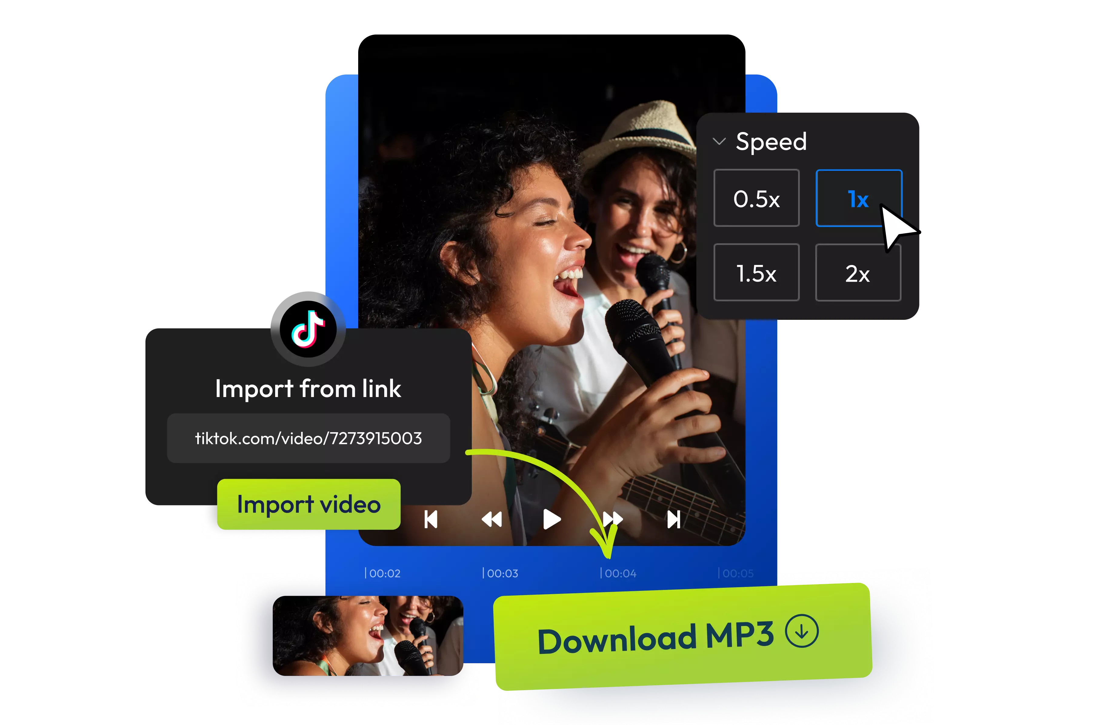 Convertidor de TikTok a MP3 con extracción de audio en alta calidad
